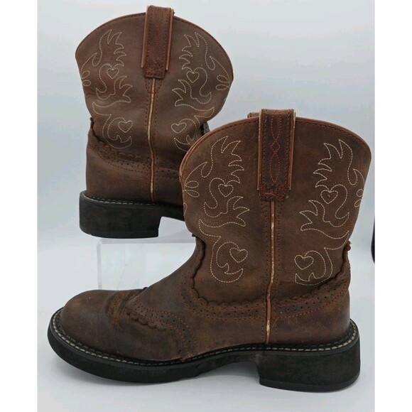 Ariat Fatbaby Sz 10 B Womens Brown Leather Western Round Toe Boots - Picture 2 of 12